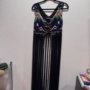 Vintage seqiun fringe shirt M